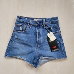 Levi's Distressed Denim Shorts